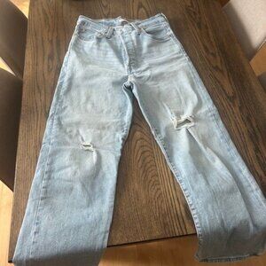 Levi's Ribcage ripped jeans, size 29